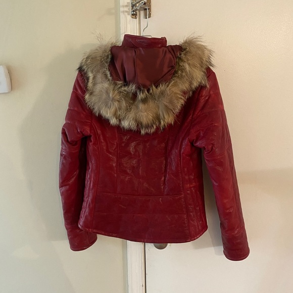 100% Genuine Italian Red Leather Jacket - Picture 2 of 13